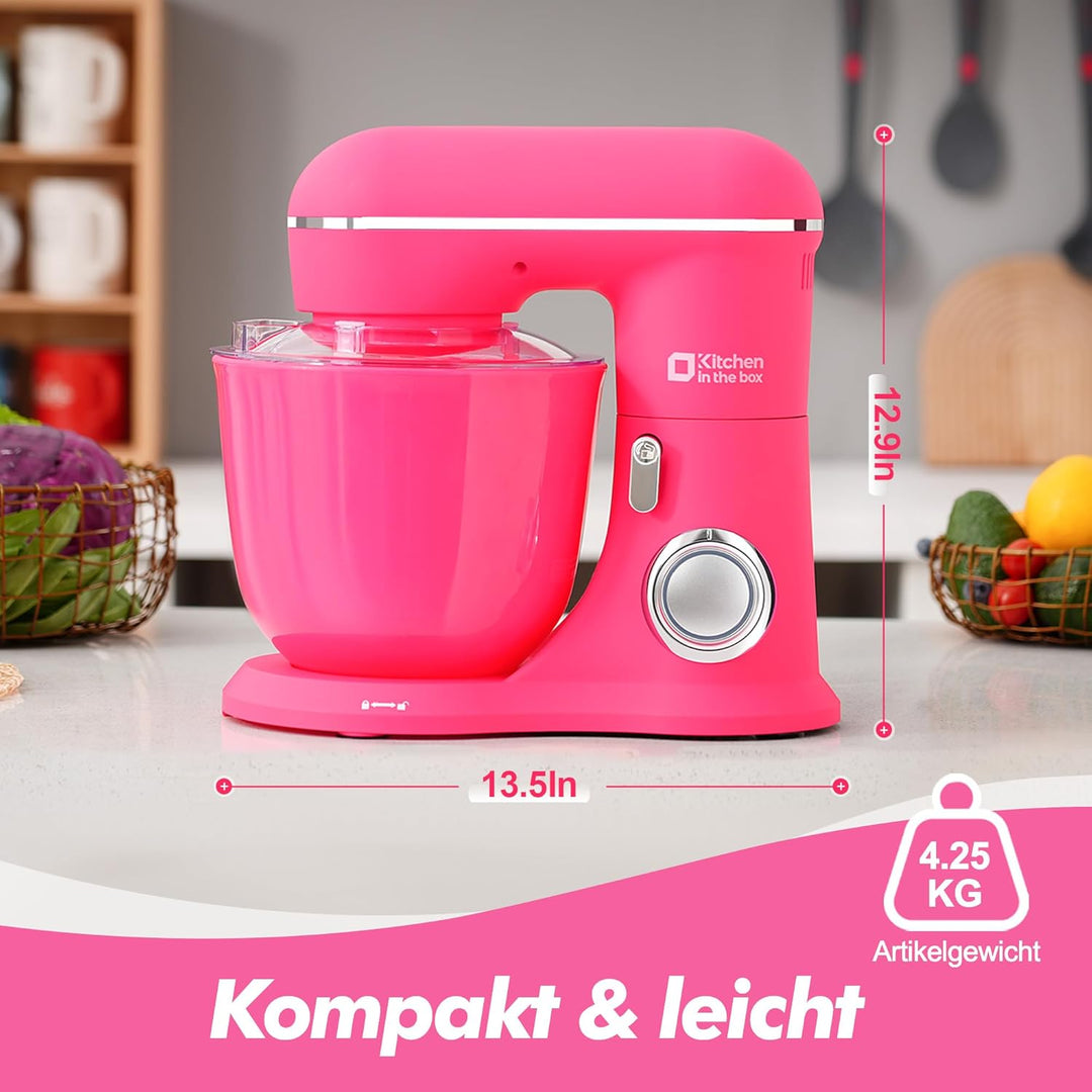 Kitchen in the box Küchenmaschine, 4,5 L & 5 L Knetmaschine, 10+P Geschwindigkeits Teigmaschine mit