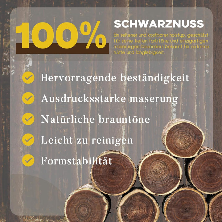 GOH DODD Getränkeuntersetzer aus Holz mit Lederhalter, 10,2 cm, 8 Stück, Holz-Untersetzer, Tassenunt