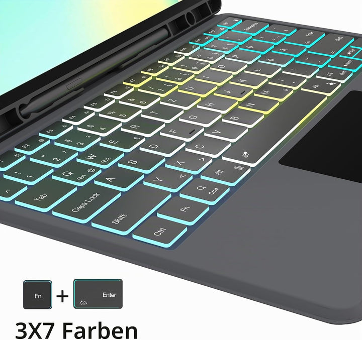 Ai Key Tastatur für 13.1" Samsung Galaxy Tab S10 FE+ Plus : DEX-Modus mit einem Klick, Auto Aufwache
