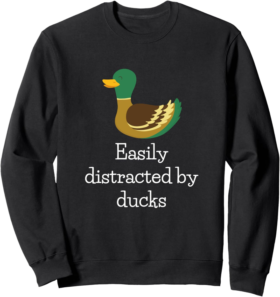 Ducks Animals Farm Leicht abgelenkt von Ducks Bird Nerd Sweatshirt