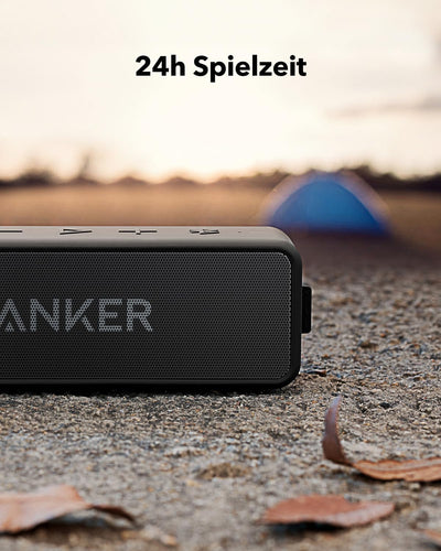 Anker SoundCore 2 Bluetooth Lautsprecher, Fantastischer Sound, Enormer Bass mit Dualen Bass-Treibern