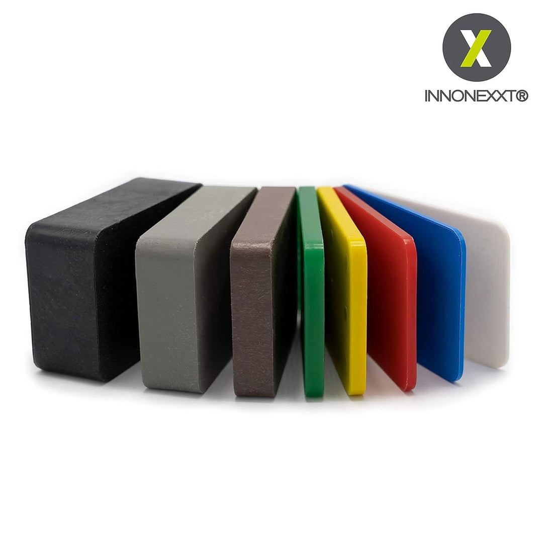 INNONEXXT® Premium Unterlegplatten | 60 x 40 mm, 40 Stk Mix | Abstandshalter, Plättchen aus Kunststo