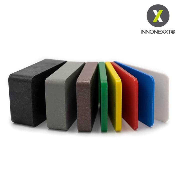 INNONEXXT® Premium Unterlegplatten | 60 x 40 mm, 40 Stk Mix | Abstandshalter, Plättchen aus Kunststo