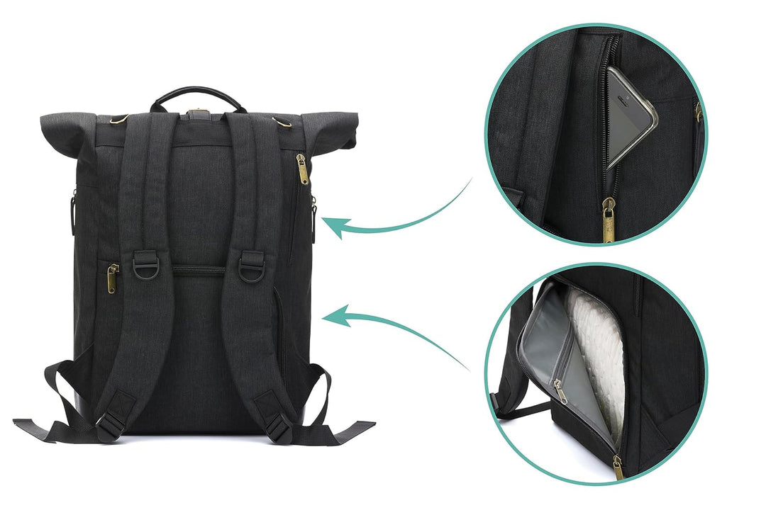 Fillikid Wickelrucksack Berlin | Baby Wickelrucksack mit Kinderwagenbefestigung | Wickeltasche Rucks