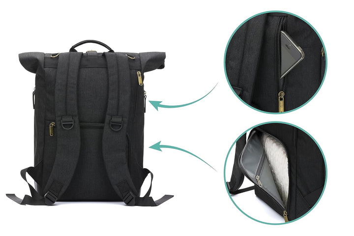 Fillikid Wickelrucksack Berlin | Baby Wickelrucksack mit Kinderwagenbefestigung | Wickeltasche Rucks