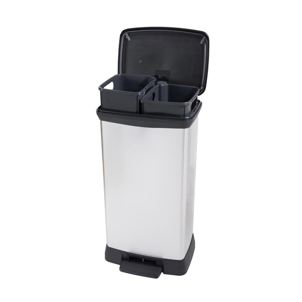 Keter | Decobin Duo 23L/23L Zilver metallic (1412026)