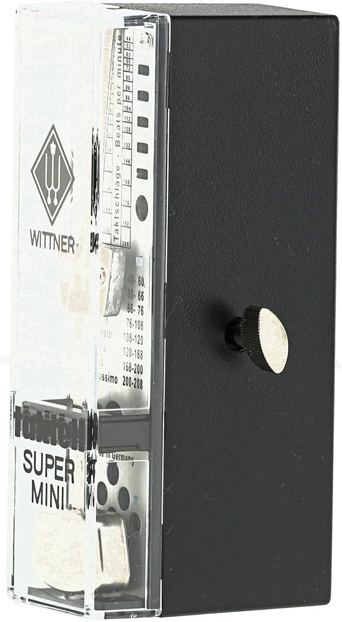 Wittner Metronom 886051 Kunststoffgehäuse ohne Glocke Taktell Super Mini schwarz, schwarz