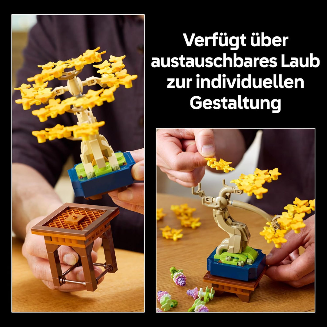 LEGO Botanicals Mini-Bonsais - Bonsai zum Bauen & Ausstellen - Kreative Deko Blumen - Ginkgo, Schwar