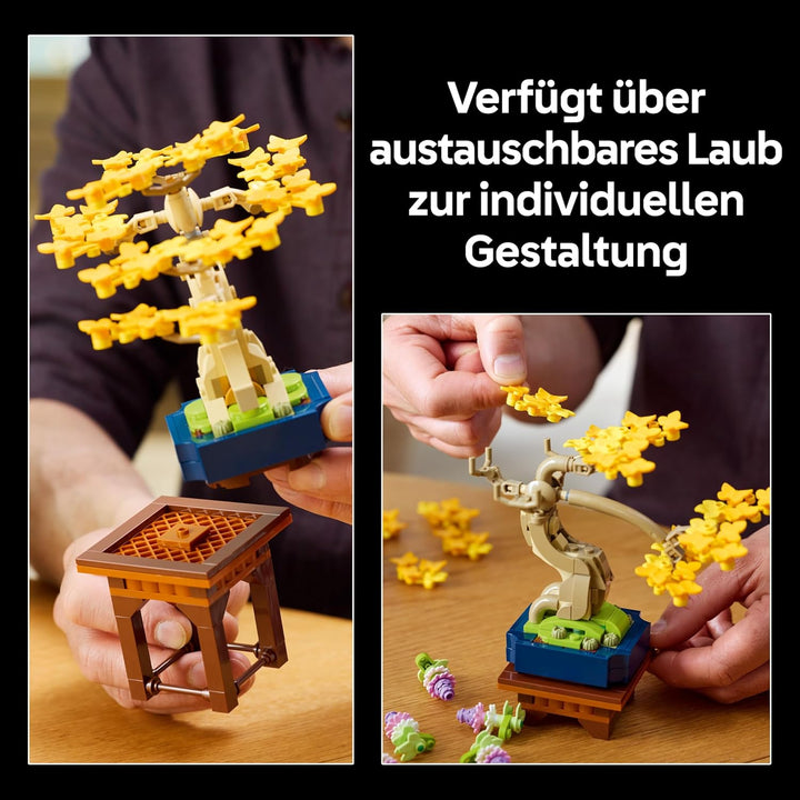 LEGO Botanicals Mini-Bonsais - Bonsai zum Bauen & Ausstellen - Kreative Deko Blumen - Ginkgo, Schwar