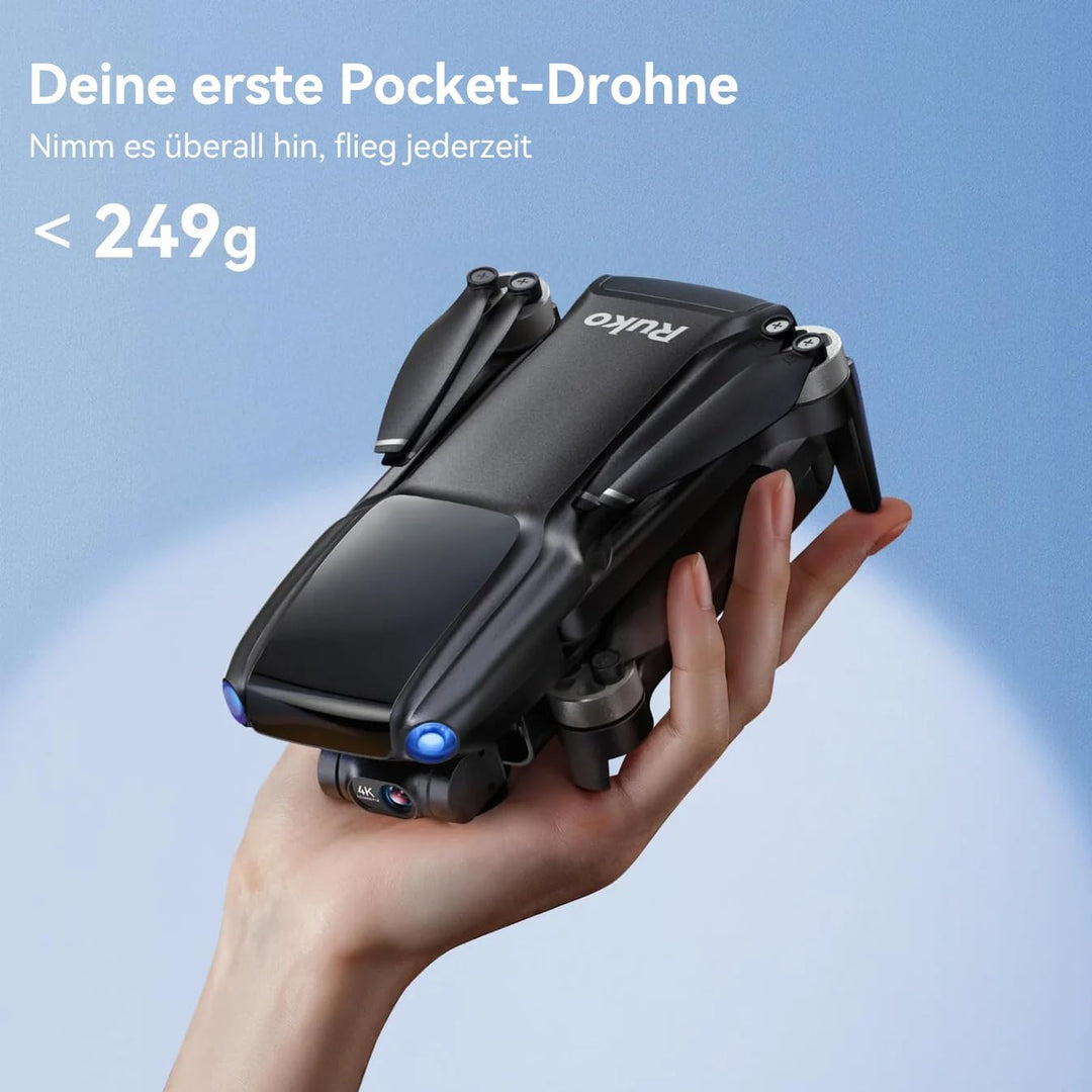 Ruko U11MINI 4K, Kameradrohne für Erwachsene mit 4K-Video 8K-Fotos, unter 249 g, 3-Achsen-Gimbal, 20