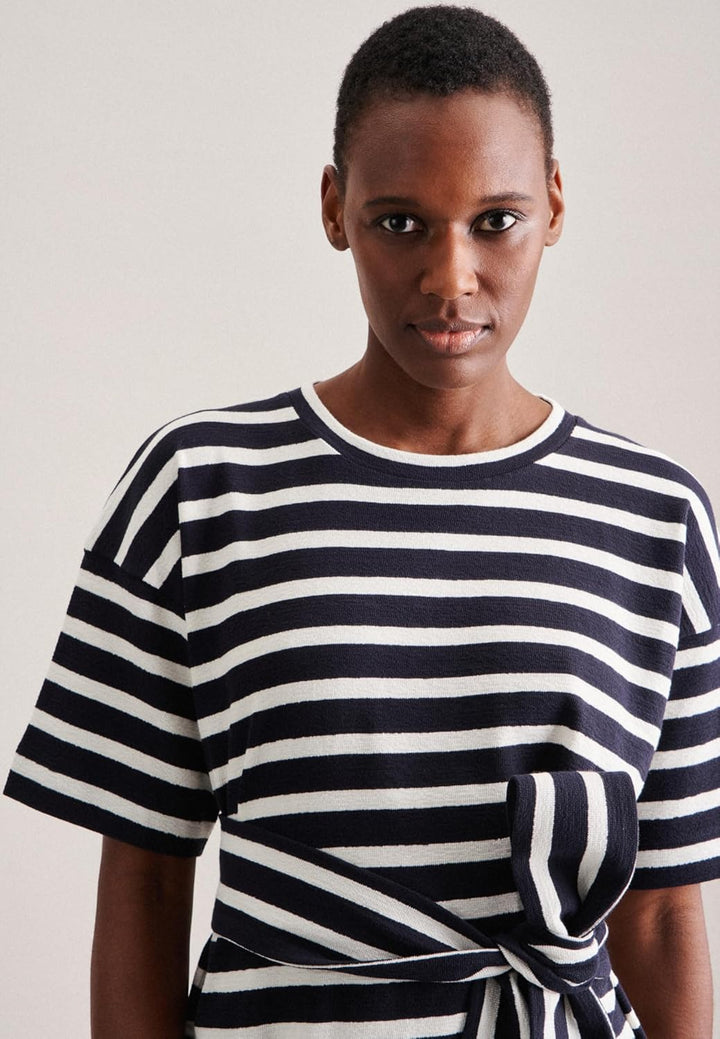 Seidensticker Damen Regular Fit Blusenkleid Kurzarm Kleid 34 Dunkelblau, 34 Dunkelblau