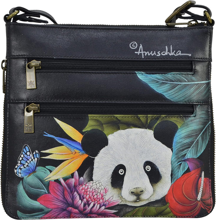 Anuschka Damen Medium Crossbody Octr Umhängetasche Butterfly Heaven Rubin, Butterfly Heaven Rubin