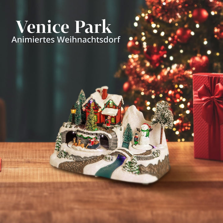 Avilia Weihnachtsdorf mit Musik und Lichter: Magische Atmosphäre für Ihre Weihnachtsfeiern! Funkelnd