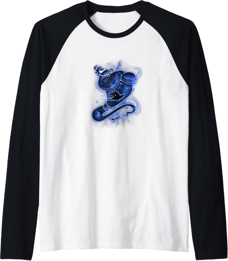 Disney Aladdin Group Shot Giant Blue Genie Silhouette Raglan