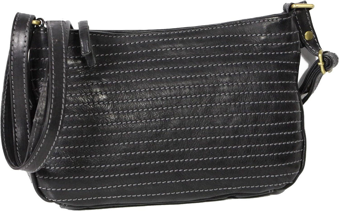 ALMADIH Leder Damentasche LANA Premium Rindsleder washed – kleine Ledertasche Umhängetasche Schulter