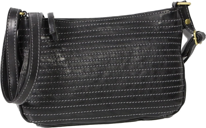 ALMADIH Leder Damentasche LANA Premium Rindsleder washed – kleine Ledertasche Umhängetasche Schulter