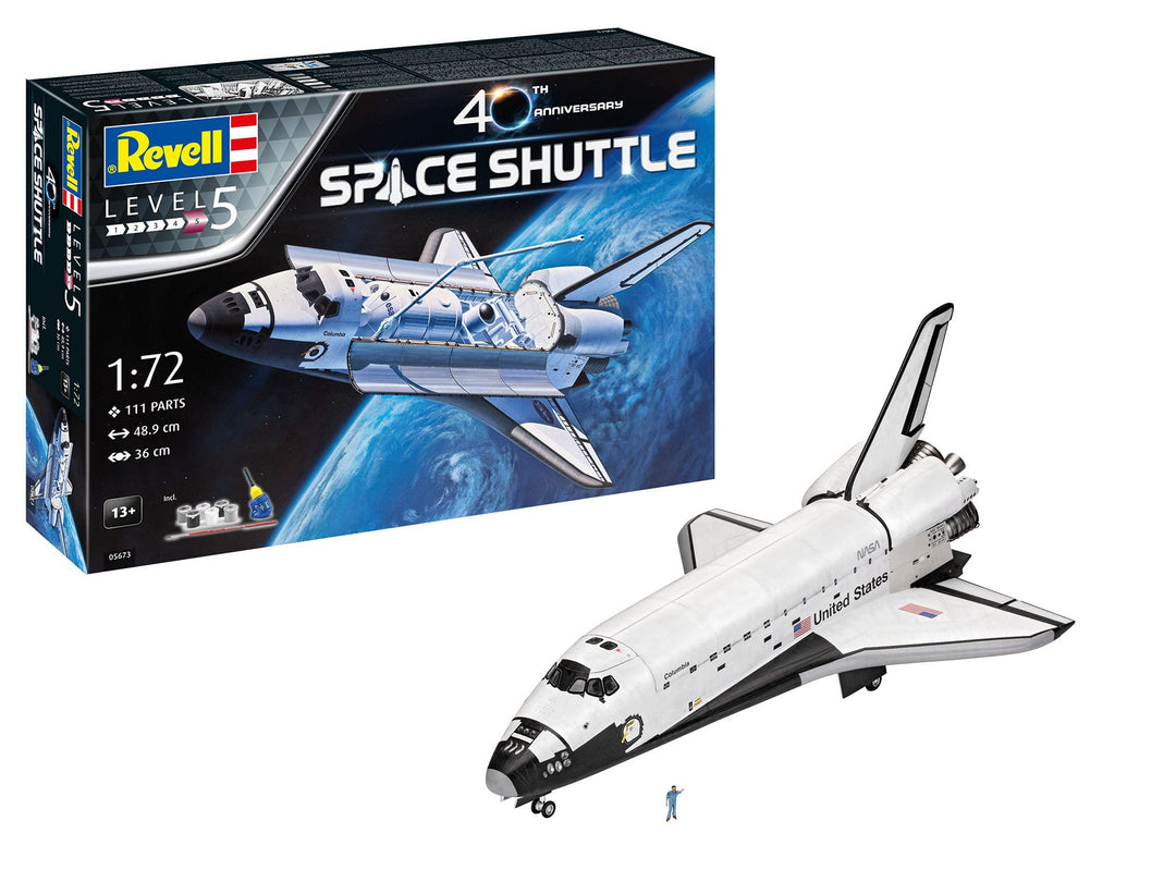 Revell Geschenkset I Space Shuttle, 40th. Anniversary I Raumschiffmodell im Massstab 1:72 I Für Kind