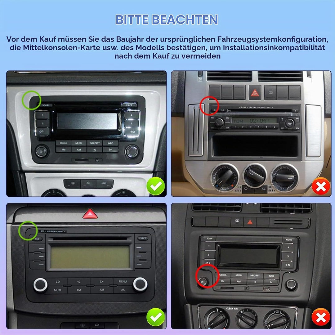 [8Cores 4G+64G] Hikity Autoradio Android 13 Für VW Golf 5 V Golf 6 Passat EOS Polo Jetta 7&