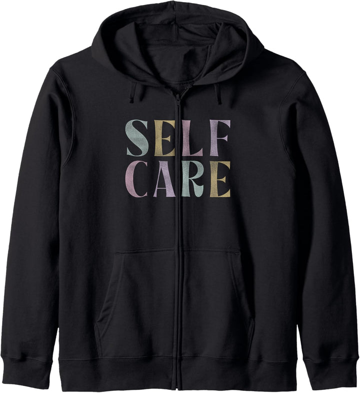 Self Care Word Stack Kapuzenjacke