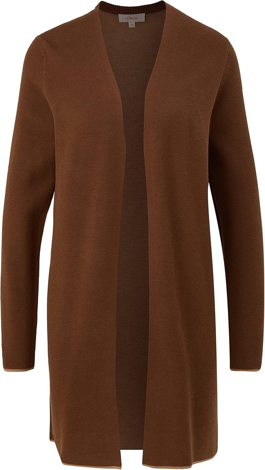 s.Oliver Damen Long Cardigan 40 Braun, 40 Braun