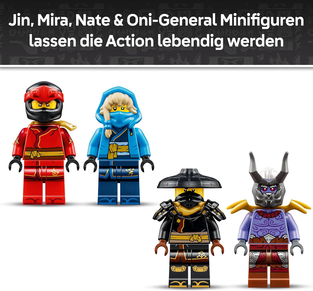 LEGO NINJAGO Duell mit dem Ultradrachen - Spielzeug mit 4-köpfiger Actionfigur, Schlange & 4 Minifig