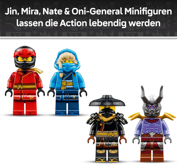 LEGO NINJAGO Duell mit dem Ultradrachen - Spielzeug mit 4-köpfiger Actionfigur, Schlange & 4 Minifig