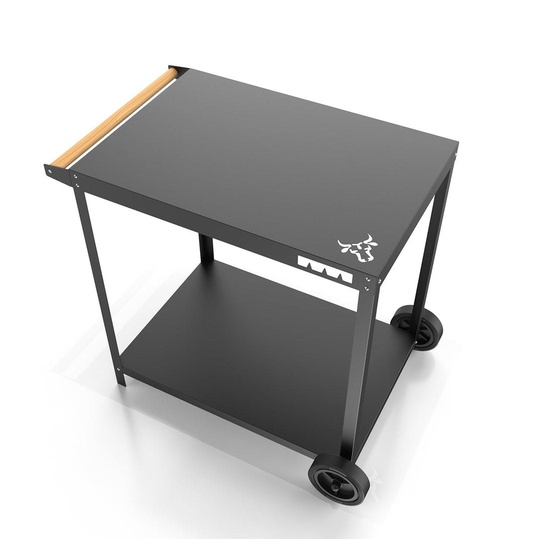 tuning-art GWB Grillwagen | Grilltisch | Beistelltisch | Outdoor | BBQ Servierwagen | 50 x 72 cm, Fa