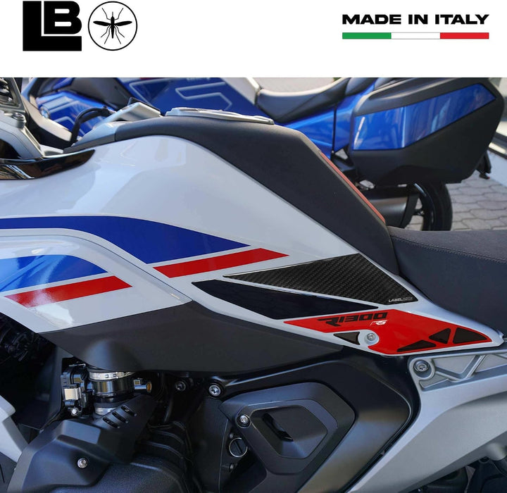 LABELBIKE 3D Motorrad Tankaufkleber kompatibel mit BMW | R1300RS, Seitenschutz aus Kunstharz, kratzf