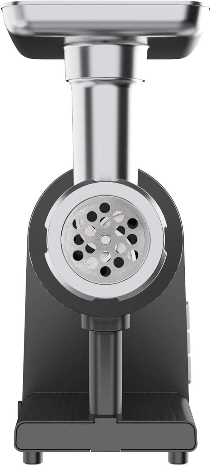 TurboTronic Elektrischer Fleischwolf Samurai – 2600W beste Maschine mit Spritzgepäckvorsatz Metallge