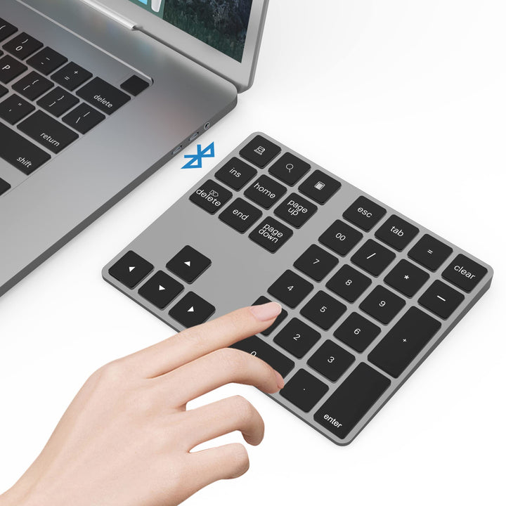 Bluetooth Ziffernblock, Bluetooth Nummerntastatur 34-Tasten, Wireless NumPad kabellose Nummer Tastat