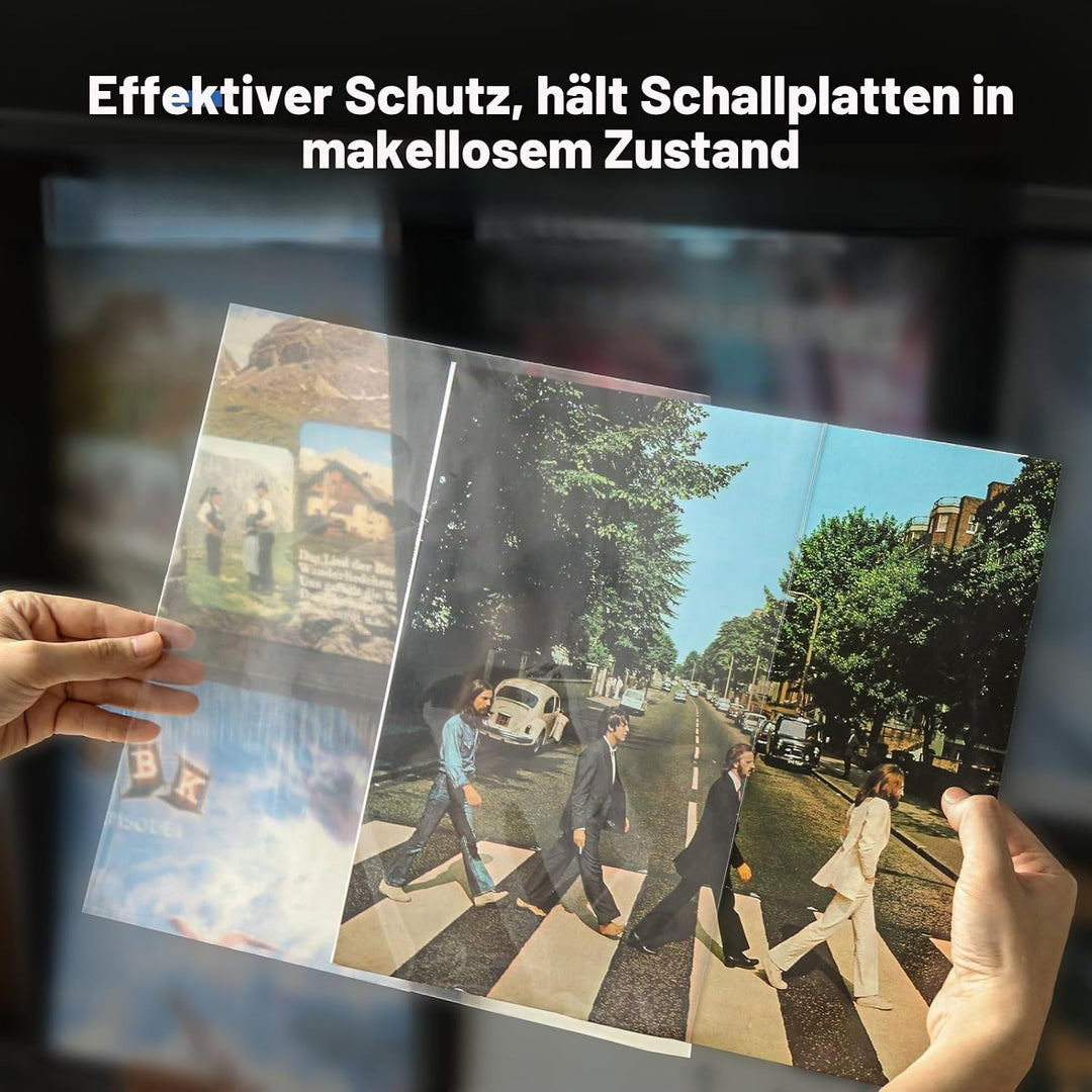 12“ Schallplattenhüllen Vinyl Aussenhüllen - Vinylhüllen für Schallplatten | Kristallklare Vinyl Sch