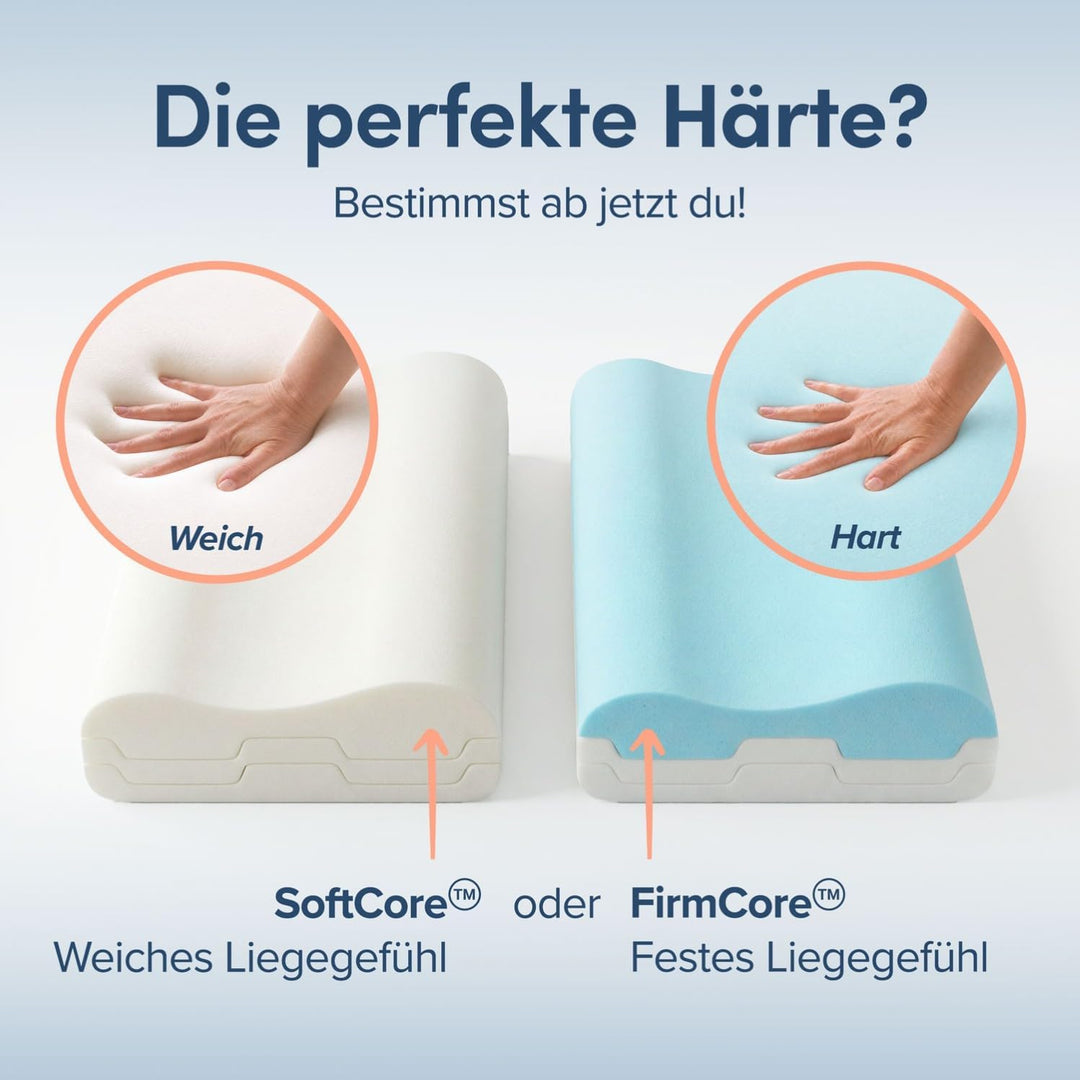 Blumtal Orthopädisches Nackenstützkissen aus Memory Foam - ergonomisches Kopfkissen mit individuelle