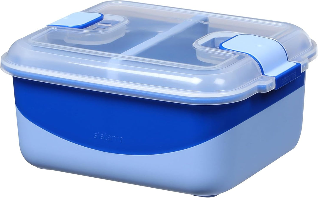 Sistema Heatables Microwave Food Containers | 1.35L | Leakproof Meal Prep Containers with Lids | 2 C