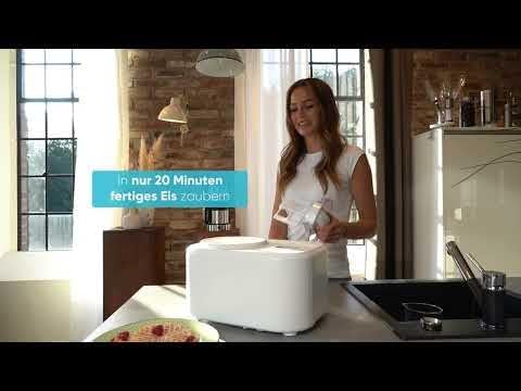 Clatronic® Eismaschine und Joghurtbereiter | Eis in 20 min. | für bis zu 1000ml | Eismaschine mit Ko