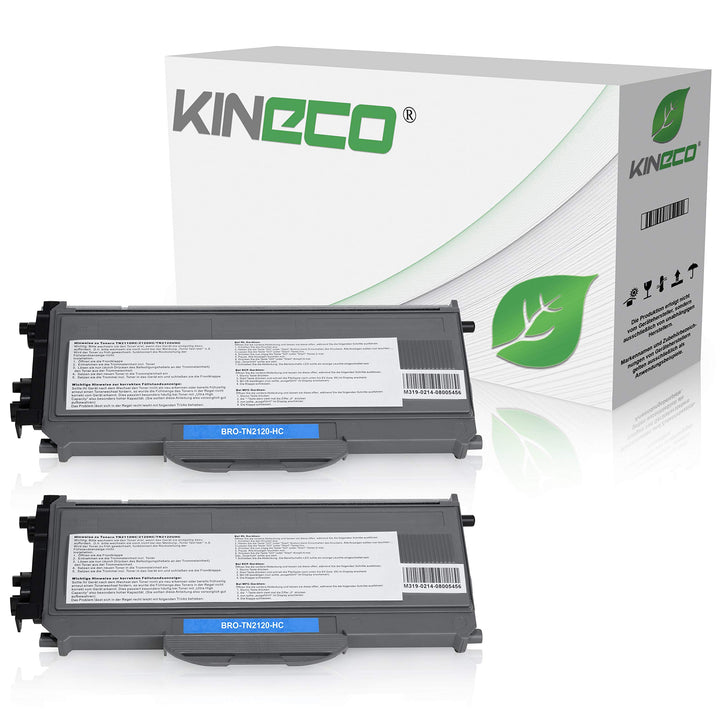 Kineco 2 Toner kompatibel für Brother TN-2120 TN2120 für Brother HL-2140, HL-2150N, HL-2170W, DCP-70