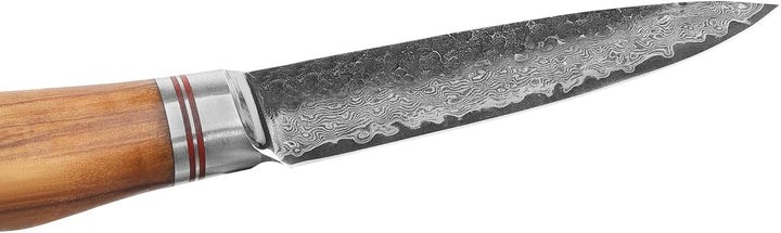 Wakoli Olive HS Serie Damastmesser Allzweckmesser 12,50 cm Klinge extrem scharf aus 67 Lagen I Damas