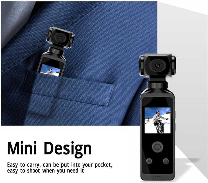 Handheld-Actionkamera, 1080P 270° Drehbare 30 M wasserdichte WiFi-Taschenkamera, mit Mikrofonclip, 1