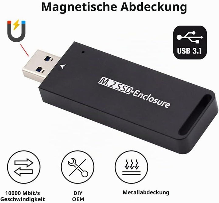 Cablecc USB 3.0 bis 2230 2242 M.2 NVMe M-Key NGFF Sata SSD externe PCBA-Falladapter RTL9210B Chipsat