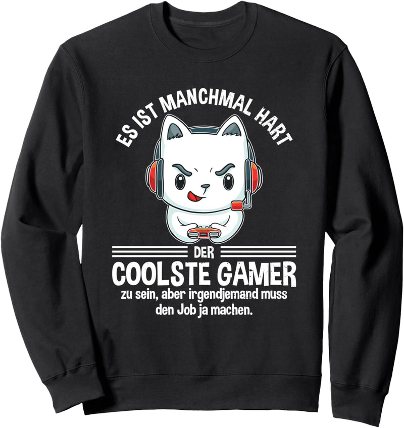 Coolster Gamer Geschenk Controller Headset Zocker Spruch Sweatshirt