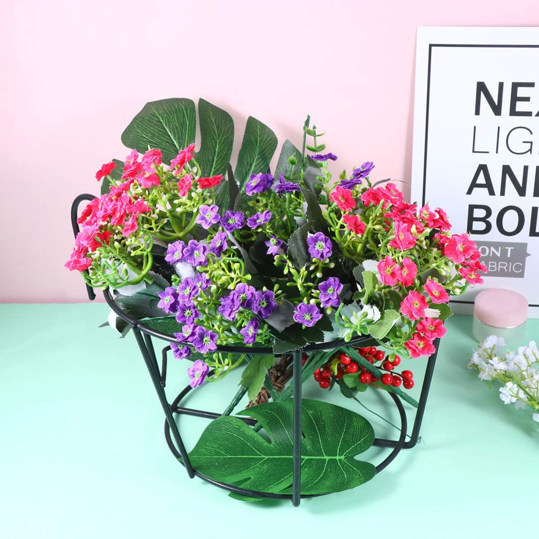 Housoutil Blumentopfhalter Blumentopf Halterung zum Aufhängen Eisen Kunst Körbe 2 Stück Schwarz Pfla