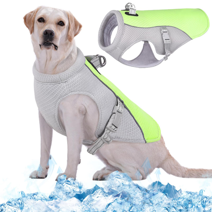 Kuoser Kühlweste für Hunde, Hundekühlungsmantel für heisse Sommertage, Atmungsaktive &amp; Reflektierend