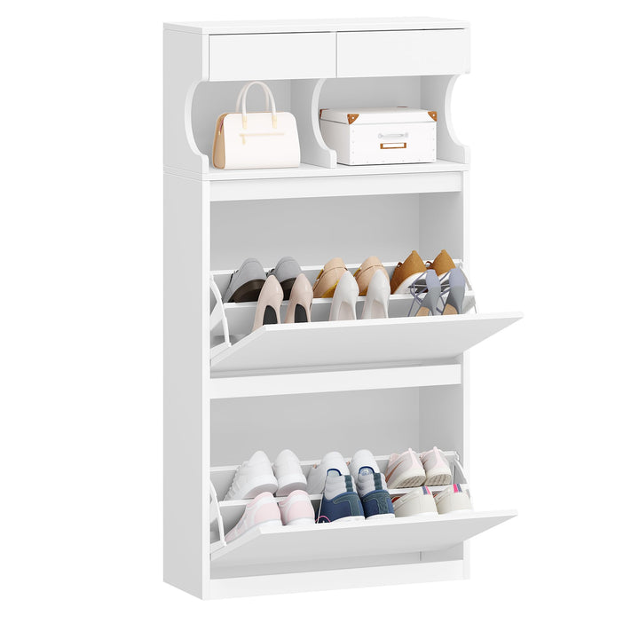 Hzuaneri Schuhschrank, Schuhregal Schuhkipper Schmal, Verstellbar, Schuhkommode für Eingang, Flur, G