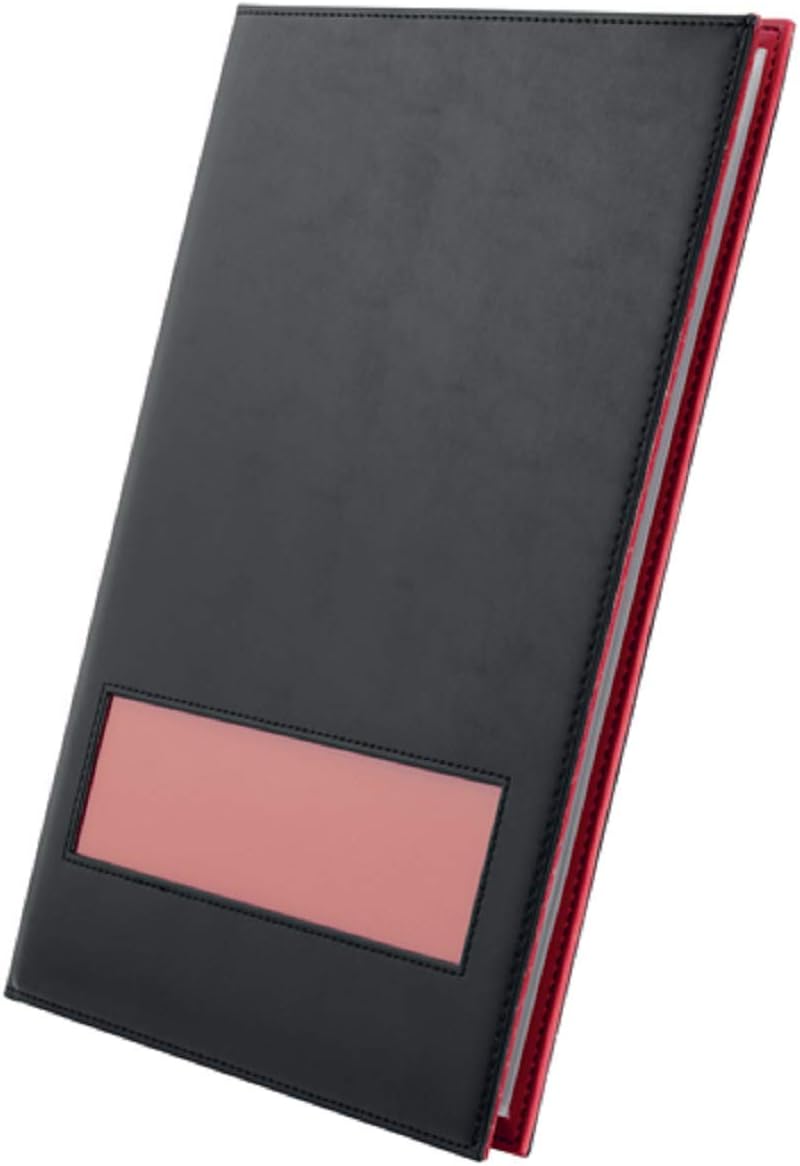 Rexel ProStyle OnView Präsentationsmappe mit 40 Taschen, A4, Schwarz / Granatapfel