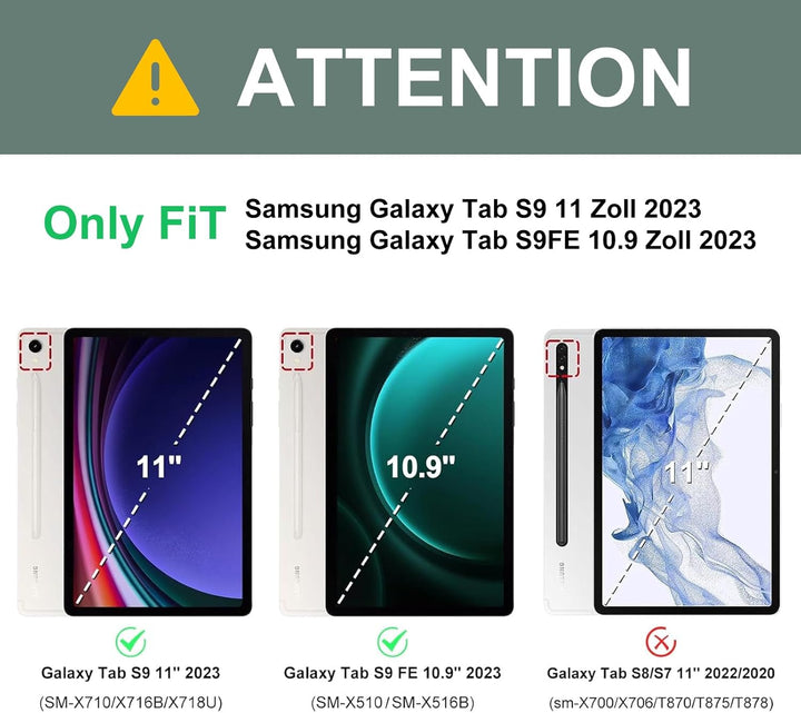 IVEOPPE Tastatur für Samsung Galaxy Tab S9FE/S10FE 10.9", Hülle Tastatur Galaxy Tab S9/S10FE 2025, M