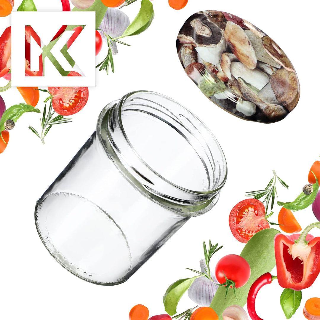 KADAX 10er Set Marmeladengläser 350ml TO82, Einmachgläser Vorratsgläser Mason Jar mit Schraubdeckel,