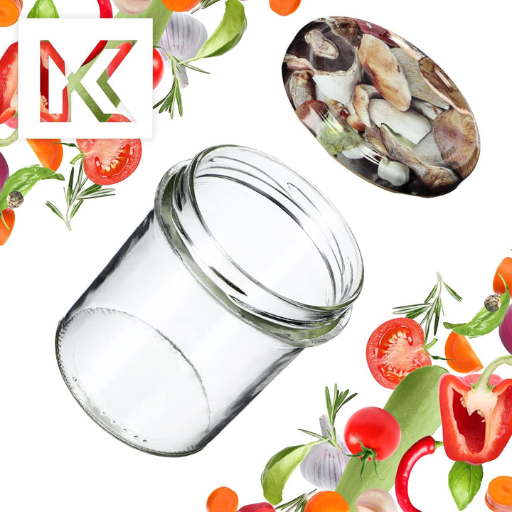 KADAX 10er Set Marmeladengläser 350ml TO82, Einmachgläser Vorratsgläser Mason Jar mit Schraubdeckel,
