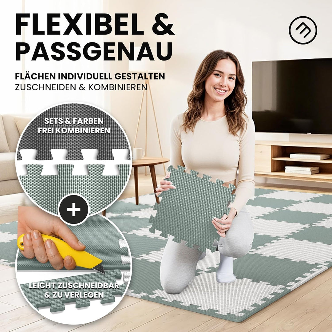 bemaxx Bodenschutzmatte Spielmatte Turnmatte Fallschutzmatte Schaumstoffmatte Yogamatte Gymnastikmat