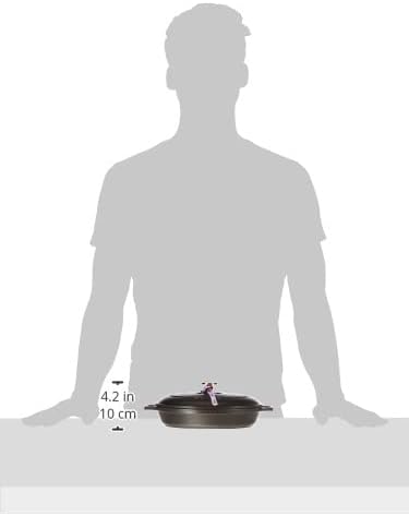 Staub 40509-582-0 Auflaufform, oval 23 x 17 cm, 1 L mit mattschwarzer Emaillierung im Inneren der Au