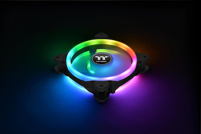 Thermaltake Swafan 12 RGB Lüfter | TT Premium 3er Pack | 120 mm |wechselbare Lüfterblätter, schwarz