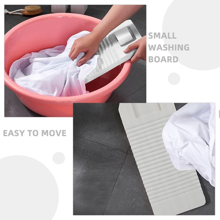 Amosfun Waschbrett FüR WäSche Aus Kunststoff Gross 20 5 X 7 5 Zoll Weiss Tragbar FüR Zuhause Camping